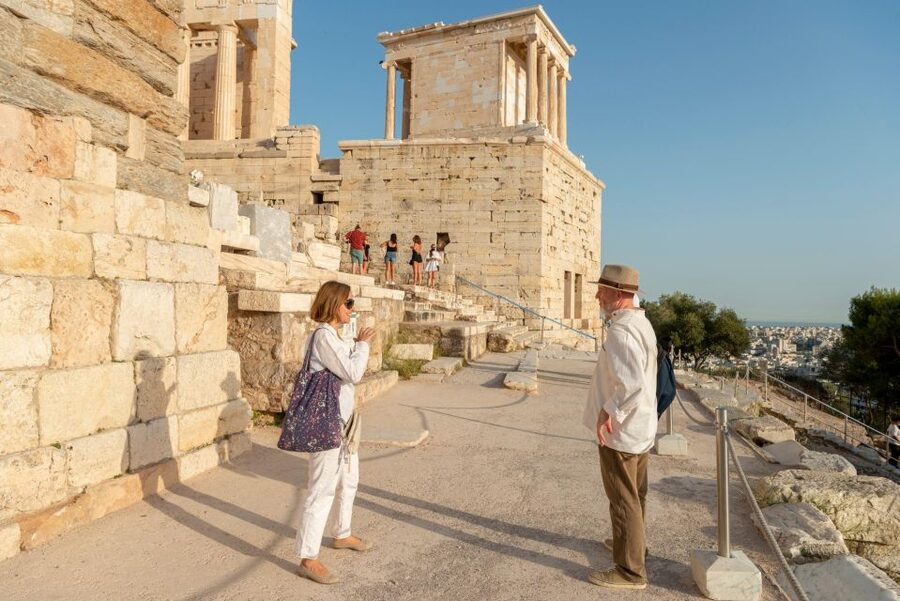Athens: Acropolis FULLY PRIVATE Tour with Licensed Guide - The Odeon of Herodes Atticus on the way down