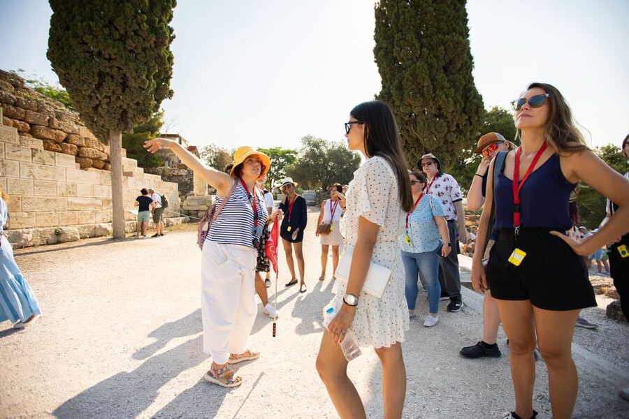 Athens: Acropolis Guided Walking Tour & Plaka Audio Tour - Passing through the Propylaea