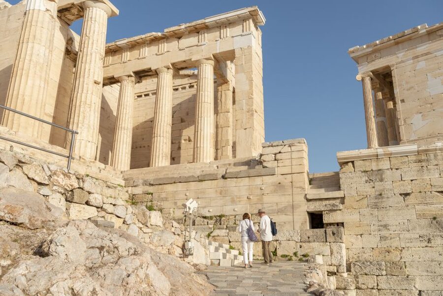 Athens: Acropolis & Plaka Neighborhood Private Walking Tour - The old walls and the Propylaea