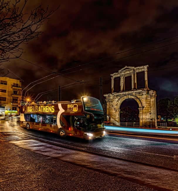 Athens: Big Bus Panoramic Night Tour by Open-Top Bus - A compact loop through old and modern Athens