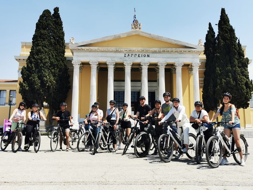 Athens: Bike Tour with Acropolis & Parthenon Visit - Ancient remains beside modern Athens