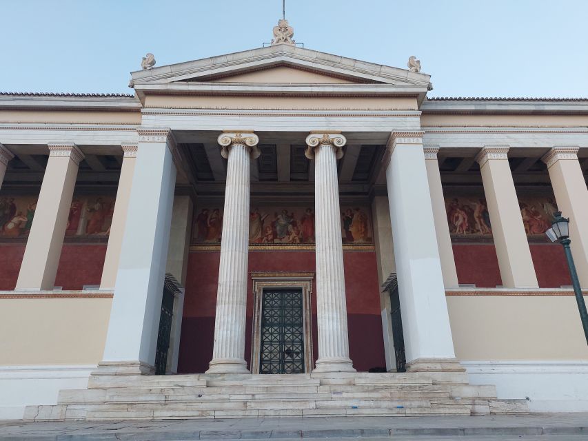 Athens: City Highlights Nighttime Walking Tour in Spanish - Start with Athens’ neoclassical trio