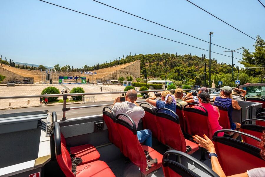 Athens: City Sightseeing Hop-On Hop-Off Bus Tour - Riviera route: beaches and Lake Vouliagmeni