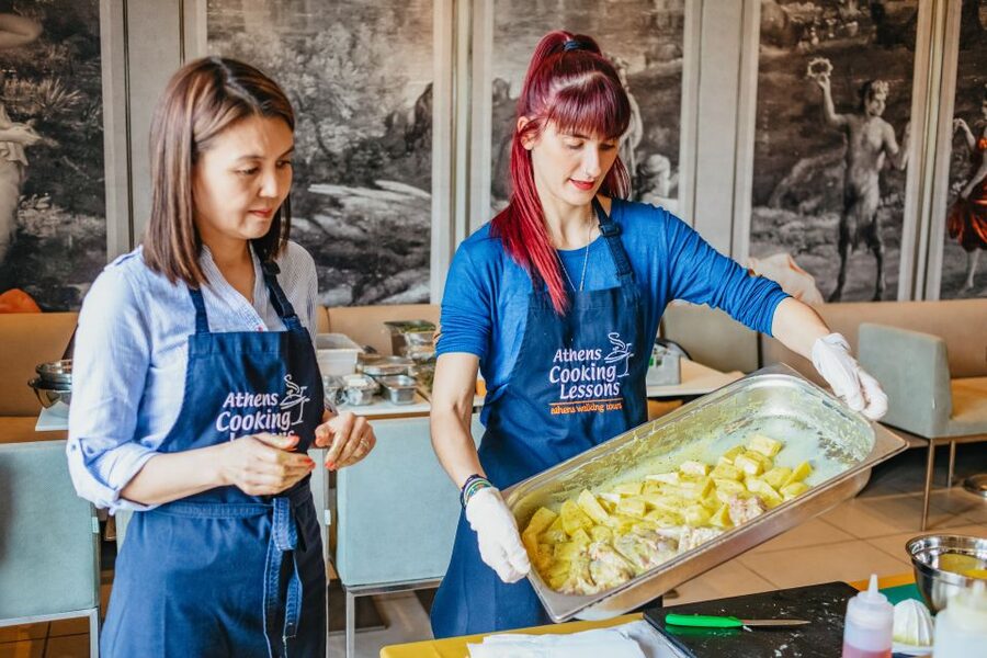 Athens: Greek Cuisine Cooking Class and 3-Course Dinner - The four-hour flow