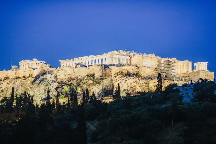 Athens: Greek Cuisine Cooking Class and 3-Course Dinner - Hill Athens and the Acropolis view