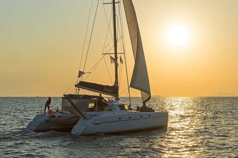 Athens: Half-Day Sunset Catamaran Cruise with Meal & Drinks - Leaving Athens behind on the Athenian Riviera