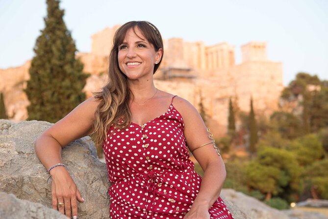 Athens Old City Private Photoshoot Tour/ 3hours - A quick portrait at the Monument of Lysicrates
