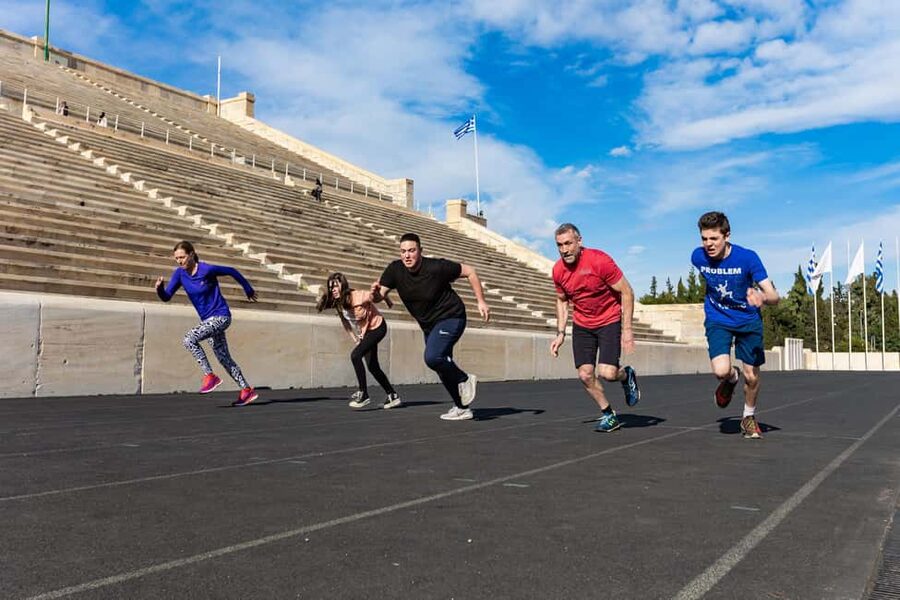 Athens: Olympic Games Workout Session - A warm-up beside the Zappeion