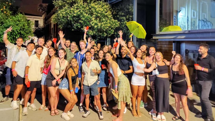 Athens Party Pub Crawl with Unlimited Drinks & Club Access - Moving from bars to the nightclub