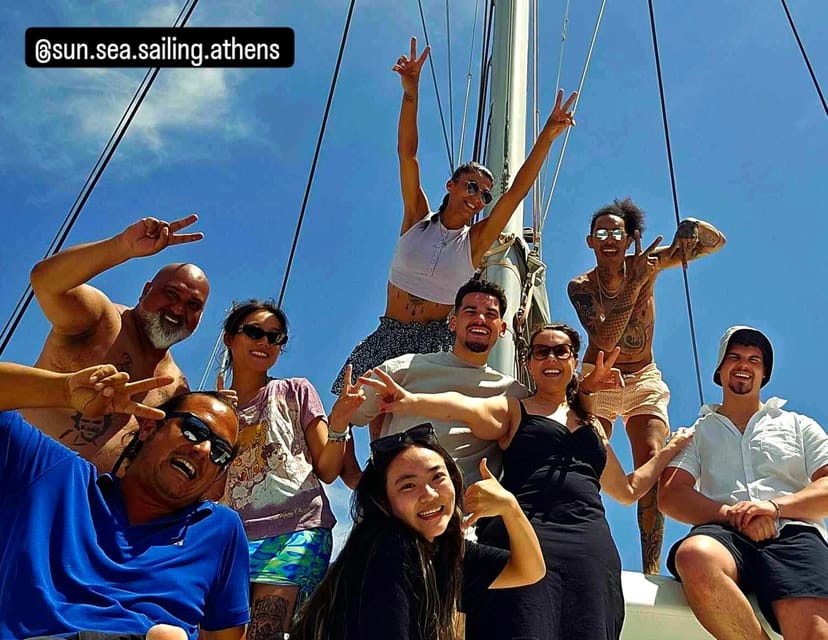 Athens: Riviera Catamaran Tour with Fresh Meal and Drinks - Asteras Bay: the first swim