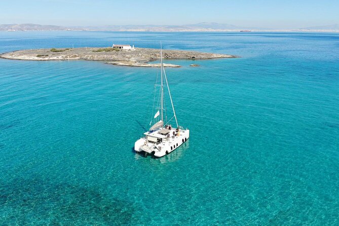Athens Semi private Morning Catamaran cruise with meal & drinks - Vouliagmeni: another long swim stop