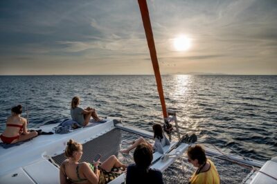 Athens Semi Private Sunset Catamaran Cruise with meal & drinks