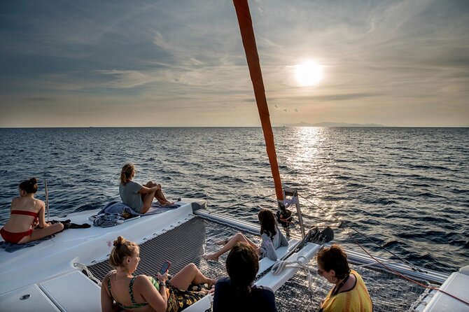 Athens Semi Private Sunset Catamaran Cruise with meal & drinks - Kavouri and the sheltered water near Hydrousa