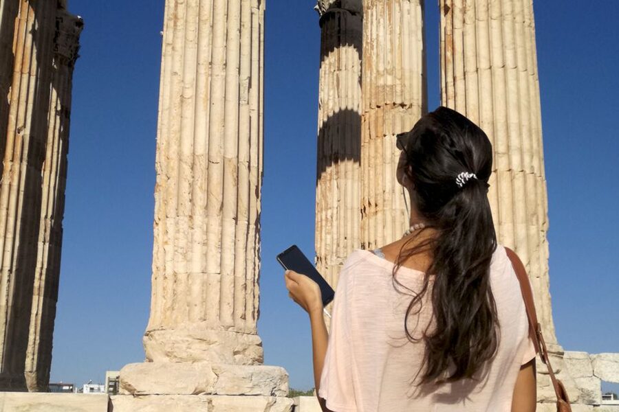 Athens: Temple of Olympian Zeus Ticket and Audio Tour - Using the audio app without a guide