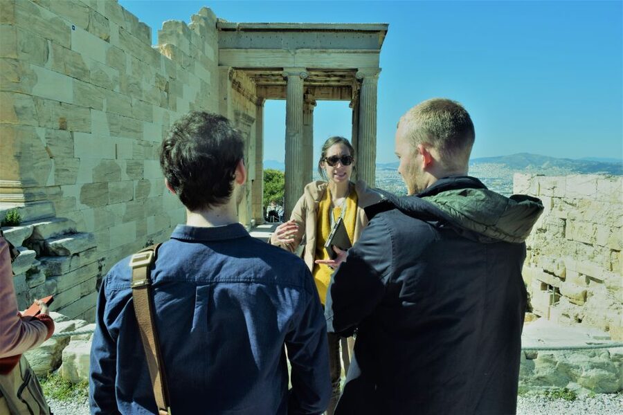 Athens: The Acropolis Guided Walking Tour in German - Passing the Asklepieion and the Odeon
