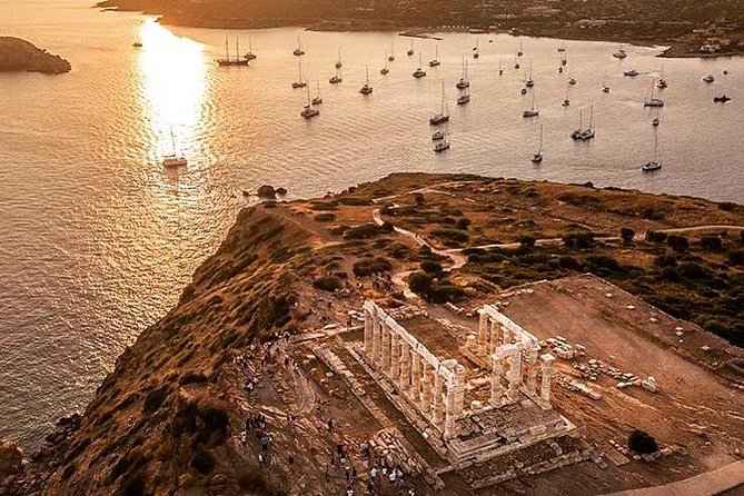 Enjoy Cape Sounio Private Majestic Sunset With Seaside Dinner - Seeing the Temple of Poseidon at sunset