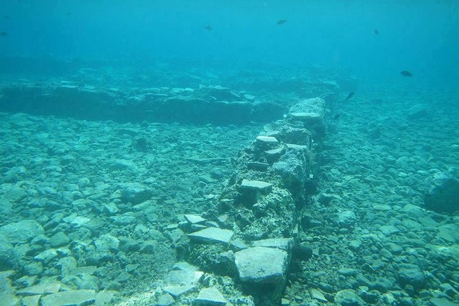 Epidavros sea kayak at the Ancient sunken city tour, small ancient theater - Paddling from Yialasi Beach toward the ruins