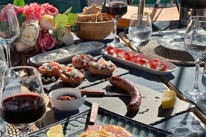 Greek Gastronomy & Wine Pairing Cruise with a Sommelier in Athens - The meal is the main event