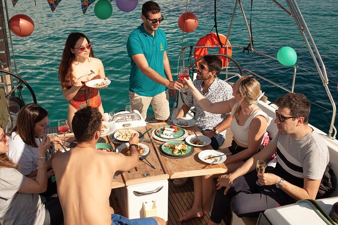 Luxury Catamaran Morning Semi-Private & Greek Gastronomy Athens - Hydrousa: three hours for swimming and lunch