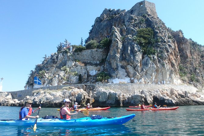 Sea Kayak Nafplio - Medieval Castles Tour - Bourtzi and the harbor entrance